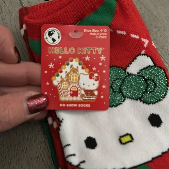 Hello Kitty three pair socks - Picture 3 of 4